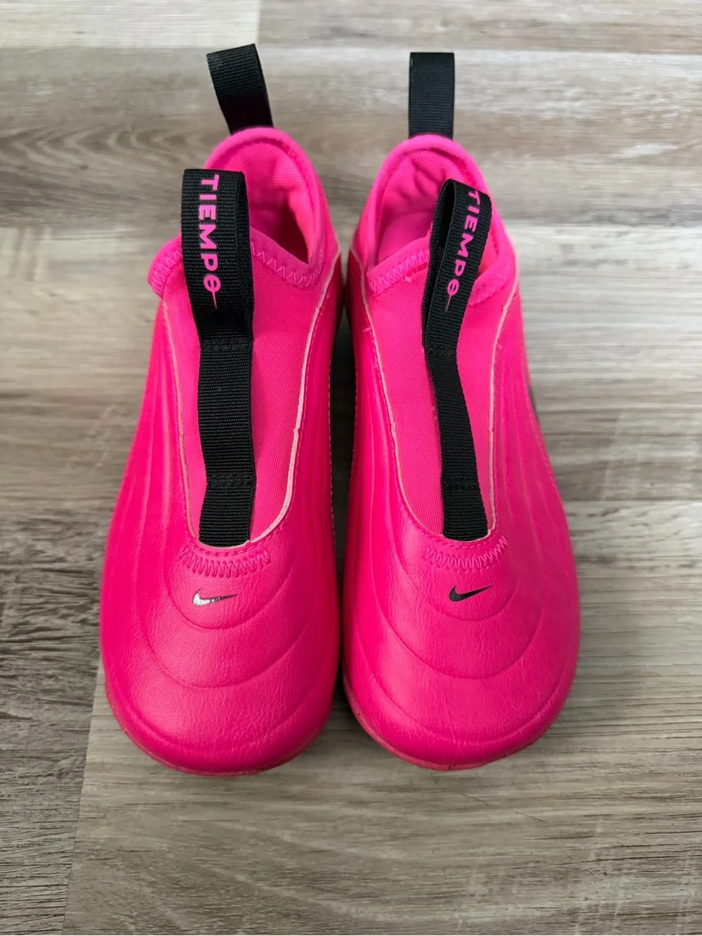 Nike Pink Tiempo Soccer Cleats with Black Swoosh